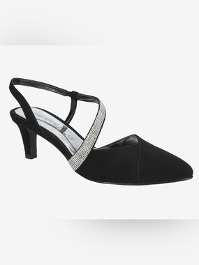 Easy Street "Alive 5" Emerald Asymmetrical Slingback Pumps